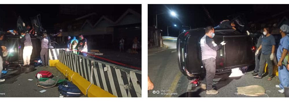 Sasakyan bumangga sa concrete barrier sa tulay ng Bulwang, Numancia