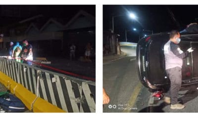 Sasakyan bumangga sa concrete barrier sa tulay ng Bulwang, Numancia