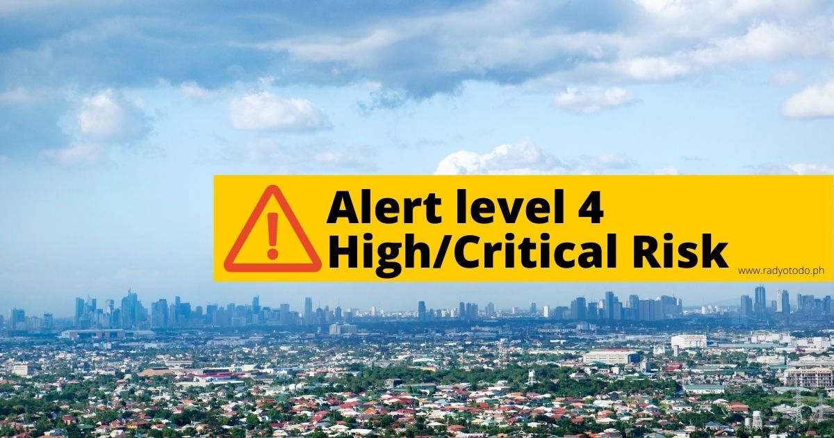 Alert level 4 high risk