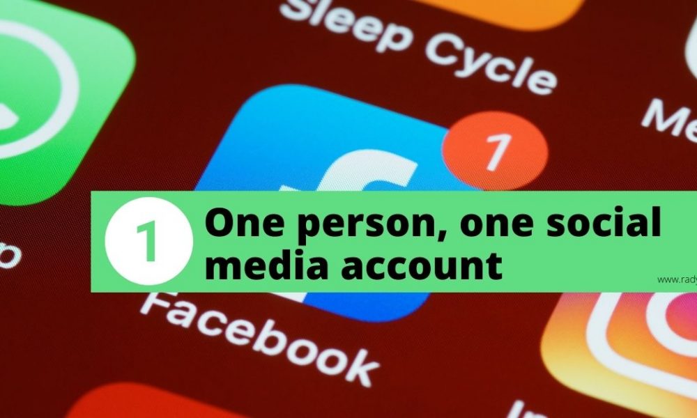 One person, one social media account