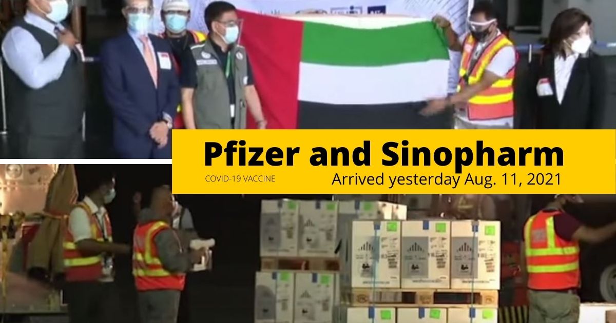 covid19 vaccines Pfizer and Sinopharm arrived in PH (1)