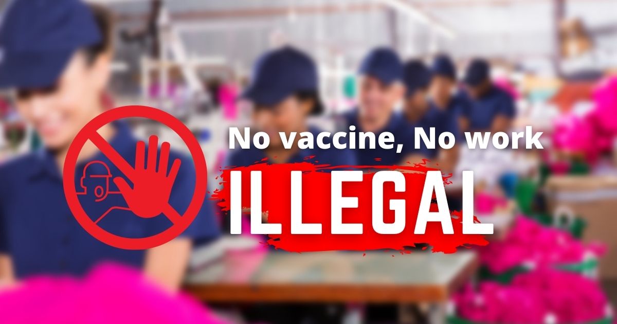 no vaccine no work