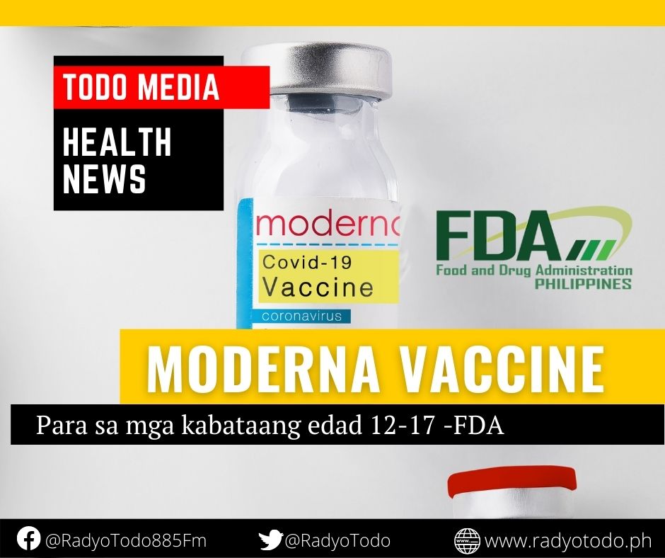 Moderna vaccine for adolescent ages 12-17