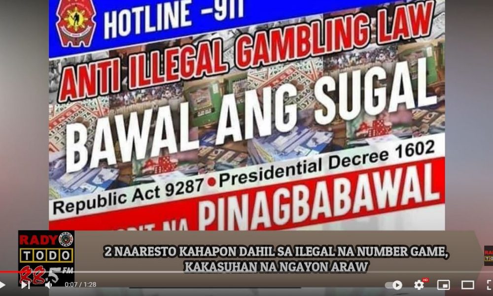 VIDEO REPORT - 2 NAARESTO KAHAPON DAHIL SA ILEGAL NA NUMBER GAME, KAKASUHAN NA NGAYON ARAW