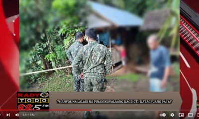 VIDEO REPORT - 78 ANYOS NA LALAKI NA PINANINIWALAANG NAGBIGTI, NATAGPUANG PATAY