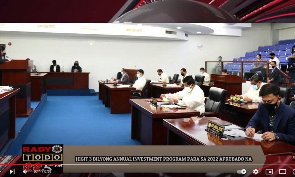 VIDEO REPORT - HIGIT 3 BILYONG ANNUAL INVESTMENT PROGRAM PARA SA 2022 APRUBADO NA