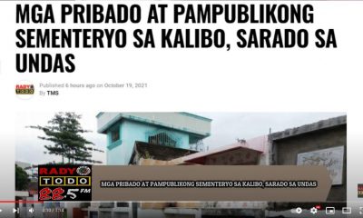 VIDEO REPORT - MGA PRIBADO AT PAMPUBLIKONG SEMENTERYO SA KALIBO, SARADO SA UNDAS