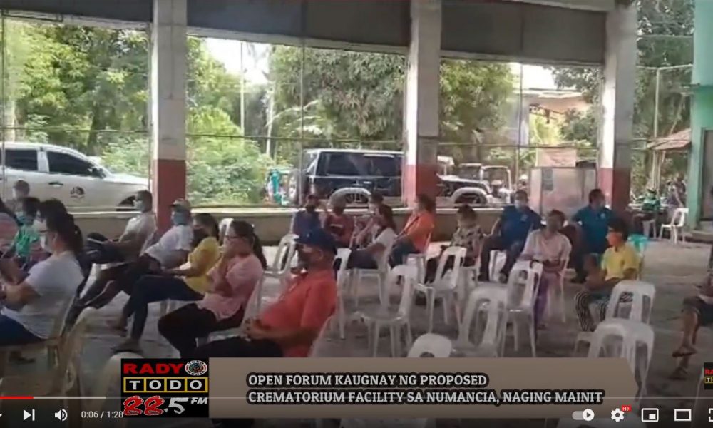 VIDEO REPORT - OPEN FORUM KAUGNAY NG PROPOSED CREMATORIUM FACILITY SA NUMANCIA, NAGING MAINIT