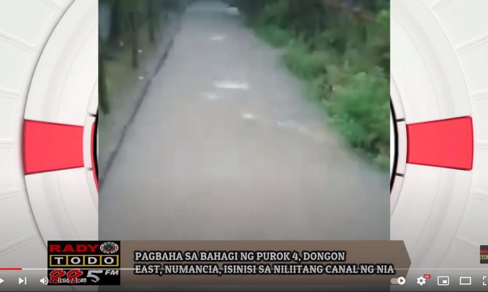 VIDEO REPORT - PAGBAHA SA BAHAGI NG PUROK 4, DONGON EAST, NUMANCIA, ISINISI SA NILIITANG CANAL NG NIA