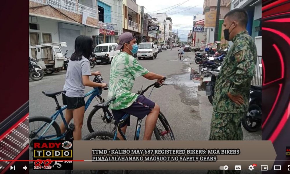 VIDEO REPORT - TTMD KALIBO MAY 687 REHISTRADONG BIKERS; MGA BIKERS, PINAALALAHANANG MAGSUOT NG SAFETY GEARS