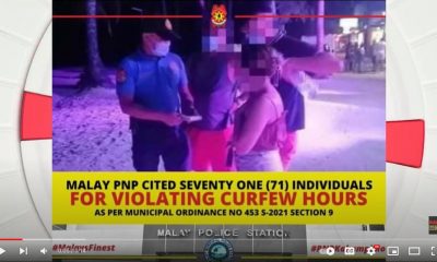 VIDEO REPORT - 71 INDIVIDUAL NAHULING LUMABAG SA CURFEW SA BORACAY