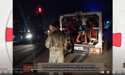 VIDEO REPORT - DRIVER NG ELF VAN NA SANGKOT SA AKSIDENTE SA FULGENCIO, BALETE PINALAYA NA NG MGA PULIS