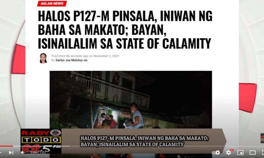 VIDEO REPORT - HALOS P127-M PINSALA, INIWAN NG BAHA SA MAKATO; BAYAN, ISINAILALIM SA STATE OF CALAMITY