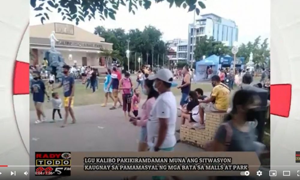 VIDEO REPORT - LGU KALIBO, PAKIKIRAMDAMAN MUNA ANG SITWASYON KAUGNAY SA PAMAMASYAL NG MGA BATA SA MALLS AT PARKE