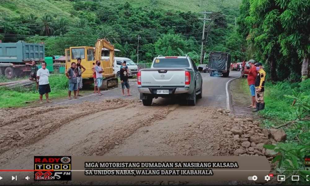 VIDEO REPORT - MGA MOTORISTANG DUMADAAN SA NASIRANG KALSADA SA UNIDOS, NABAS WALANG DAPAT IKABAHALA