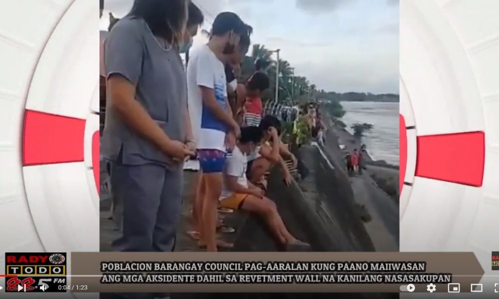 VIDEO REPORT - POBLACION BARANGAY COUNCIL PAG-AARALAN KUNG PAANO MAIIWASAN ANG MGA AKSIDENTE SA REVETMENT WALL