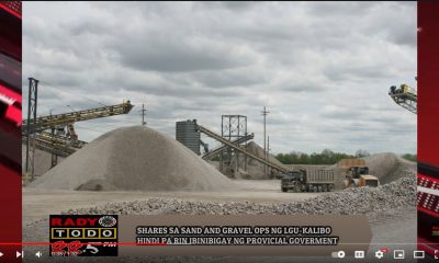 VIDEO REPORT - SHARES SA SAND AND GRAVEL OPS NG LGU-KALIBO HINDI PA RIN IBINIBIGAY NG PROVINCIAL GOVERNMENT