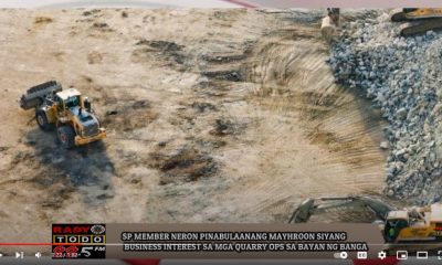 VIDEO REPORT - SP MEMBER NERON PINABULAANANG MAYROON SIYANG BUSINESS INTEREST SA MGA QUARRY OPS SA BAYAN NG BANGA