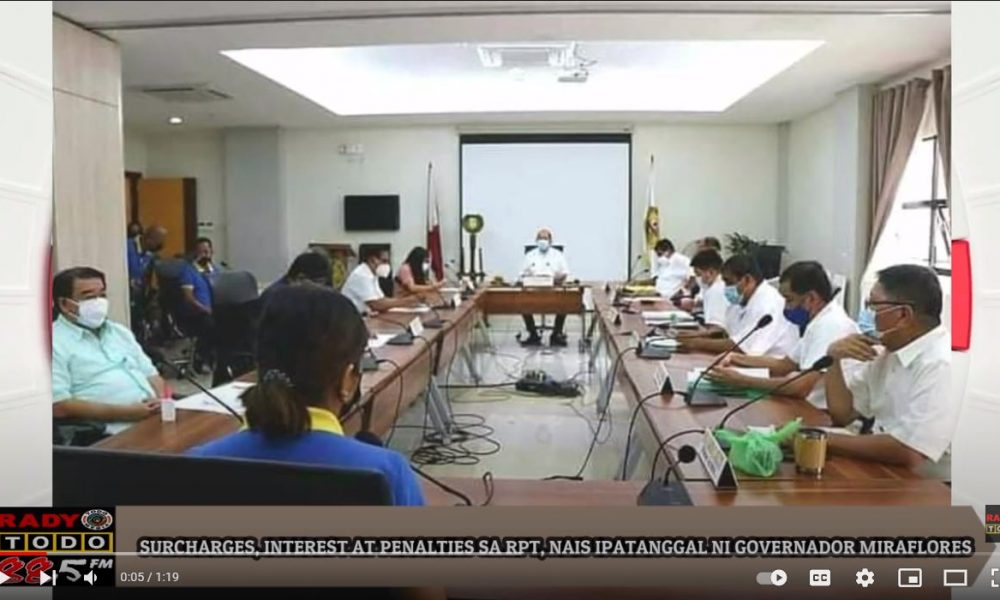 VIDEO REPORT - SURCHARGES, INTEREST AT PENALTIES SA RPT, NAIS IPATANGGAL NI GOVERNADOR MIRAFLORES