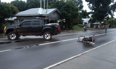 KALIBO RIDER NG MOTORSIKLO, SUGATAN MATAPOS BUMANGGA SA PICK UP