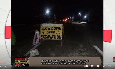 VIDEO REPORT - HUKAY SA KALSADA KUNG SAAN NAHULOG ANG CONSTRUCTION WORKER, PROYEKTO NG NIA