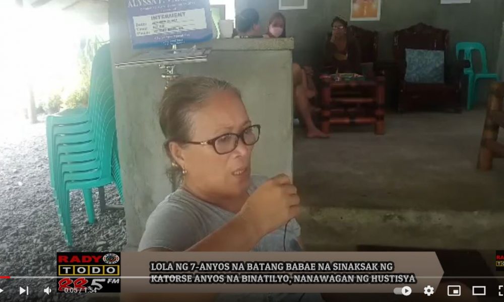 VIDEO REPORT - LOLA NG 7-ANYOS NA BATANG BABAE NA SINAKSAK NG KATORSE ANYOS NA BINATILYO, NANAWAGAN NG HUSTISYA