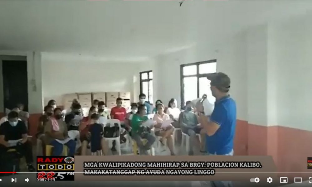 VIDEO REPORT - MGA KWALIPIKADONG MAHIHIRAP SA BRGY. POBLACION KALIBO. MAKAKATANGGAP NG AYUDA NGAYONG LINGGO