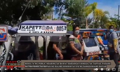 VIDEO REPORT - RESULTA NG PUBLIC HEARING SA BAWAT BARANGAY HINGGIL SA TAPYAS PASAHE SA TRAYSIKEL SA BAYAN NG KALIBO