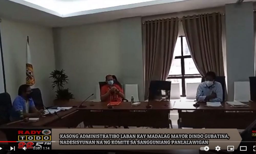 VIDEO REPORT - KASONG ADMINISTRATIBO LABAN KAY MADALAG MAYOR DINDO GUBATINA, NADESISYUNAN NA NG KOMITE