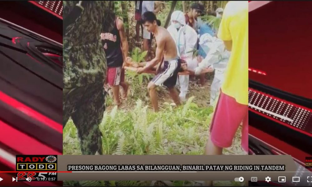 VIDEO REPORT - PRESONG BAGONG LABAS SA BILANGGUAN, BINARIL PATAY NG RIDING IN TANDEM