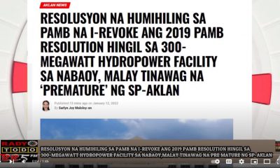 VIDEO REPORT - RESOLUSYON NA HUMIHILING NA I-REVOKE ANG 2019 PAMB RESOLUTION HINGIL SA 300-MEGAWATT HYDROPOWER