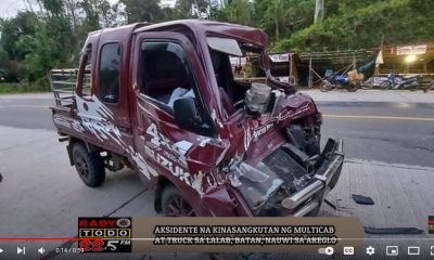 VIDEO REPORT - AKSIDENTE NA KINASANGKUTAN NG MULTICAB AT TRUCK SA LALAB, BATAN, NAUWI SA AREGLO