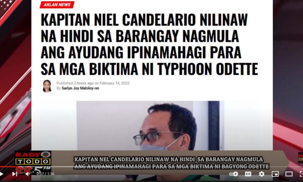 VIDEO REPORT - KAPITAN NEL CANDELARIO NILINAW NA HINDI SA BARANGAY NAGMULA ANG AYUDANG IPINAMAHAGI