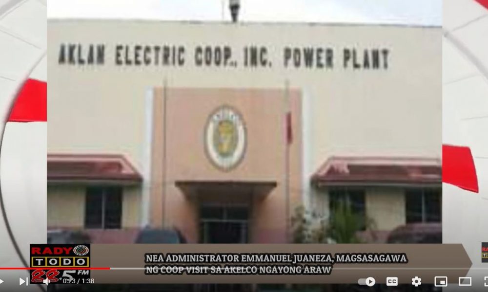 VIDEO REPORT - NEA ADMINISTRATOR EMMANUEL JUANEZA, MAGSASAGAWA NG COOP VISIT SA AKELCO NGAYONG ARAW