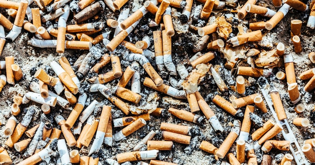 cigarette butts