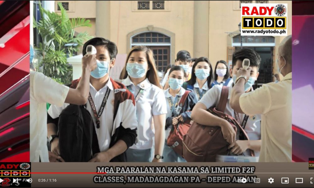 VIDEO REPORT - MGA PAARALAN NA KASAMA SA LIMITED F2F CLASSES, MADADAGDAGAN PA – DEPED AKLAN