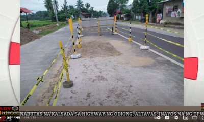 VIDEO REPORT - NABUTAS NA KALSADA SA HIGHWAY NG ODIONG, ALTAVAS, INAYOS NA NG DPWH