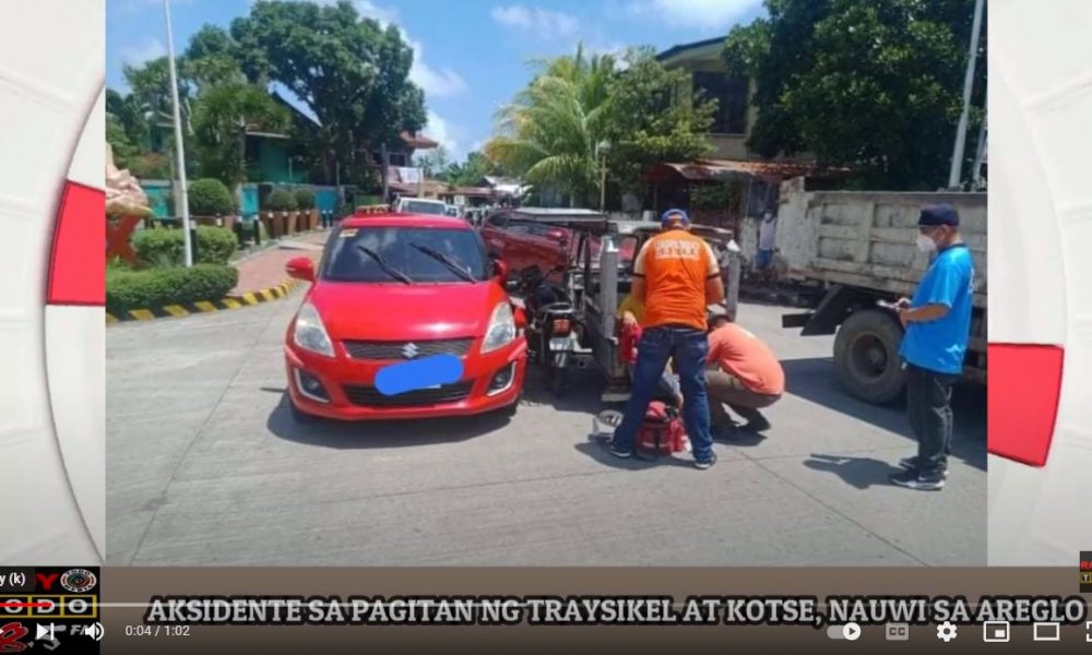 VIDEO REPORT - AKSIDENTE SA PAGITAN NG TRAYSIKEL AT KOTSE, NAUWI SA AREGLO