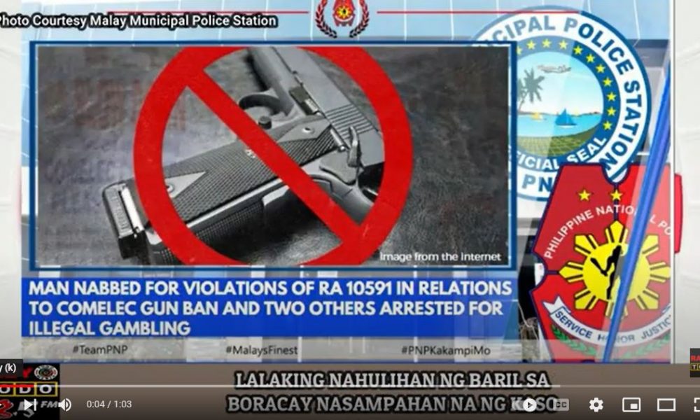 VIDEO REPORT - LALAKING NAHULIHAN NG BARIL SA BORACAY NASAMPAHAN NA NG KASO