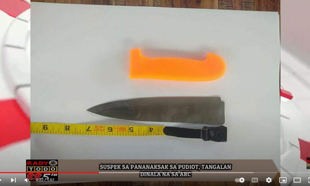 VIDEO REPORT - SUSPEK SA PANANAKSAK SA PUDIOT, TANGALAN DINALAA SA ARC