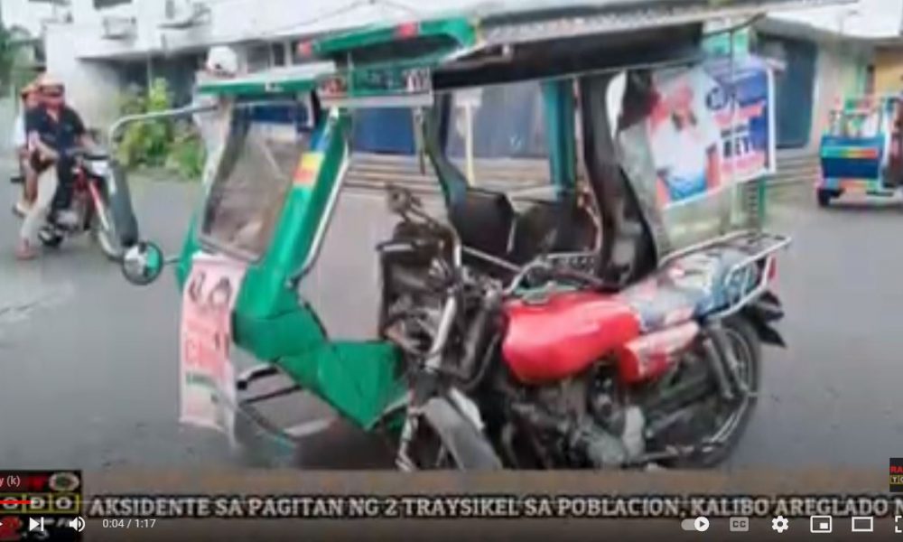 VIDEO REPORT - AKSIDENTE SA PAGITAN NG 2 TRAYSIKEL SA POBLACION, KALIBO AREGLADO NA