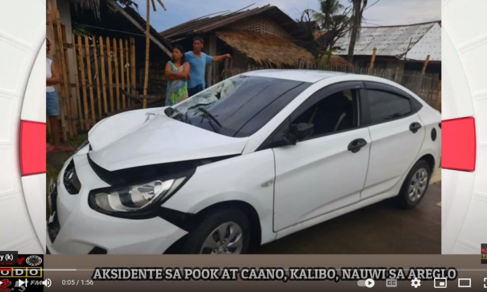 VIDEO REPORT - AKSIDENTE SA POOK AT CAANO, KALIBO, NAUWI SA AREGLO