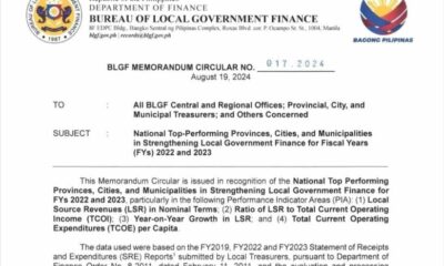 Aklan, Ika-4 na Pinakamahusay sa National Finance Performance